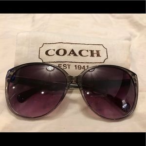 Coach Gray & Purple Glitter Sunglasses